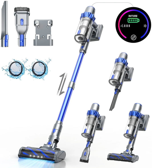 Cordless Vacuum Cleaner, 550W/48KPA 55Mins Lightweight Stick Vacuum Cleaner for Carpet Pet Hair Hardwood Floor