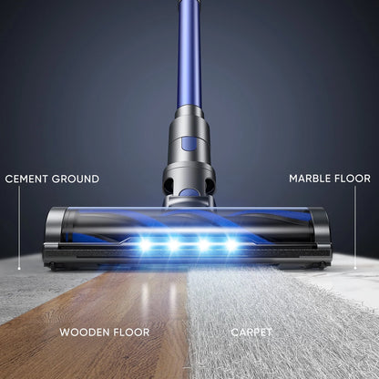 Cordless Vacuum Cleaner, 550W/48KPA 55Mins Lightweight Stick Vacuum Cleaner for Carpet Pet Hair Hardwood Floor
